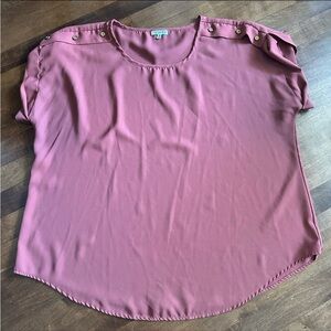 Mileage Burnt Coral Blouse 3XL